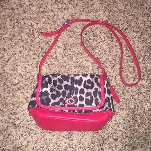 Coach Leopard and Red Crossbody